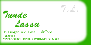 tunde lassu business card